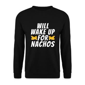 Nacho Lover Nacho Gift Mexican Food - Unisex Sweatshirt - black - Front - Alina (178cm) & Michal (187cm)