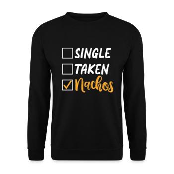 Nacho Lover Nacho Geschenk Mexikanisches Essen - Unisex Pullover - Schwarz - Vorne - Alina (178cm) & Michal (187cm)