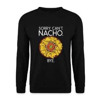 Nacho Lover Nacho Gift Mexican Food - Unisex Sweatshirt - black - Front - Alina (178cm) & Michal (187cm)