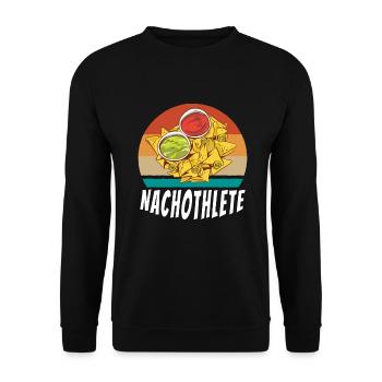 Nacho Lover Nacho Geschenk Mexikanisches Essen - Unisex Pullover - Schwarz - Vorne - Alina (178cm) & Michal (187cm)