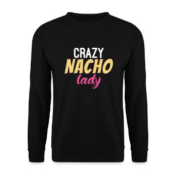 Nacho Lover Nacho Gift Mexican Food - Unisex Sweatshirt - black - Front - Alina (178cm) & Michal (187cm)
