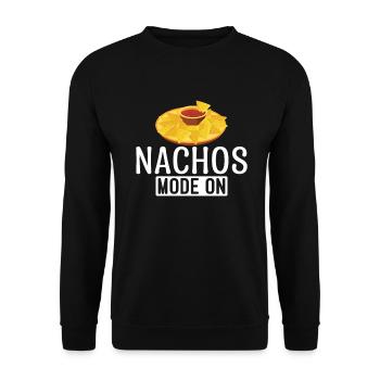 Nacho Lover Nacho Geschenk Mexikanisches Essen - Unisex Pullover - Schwarz - Vorne - Alina (178cm) & Michal (187cm)
