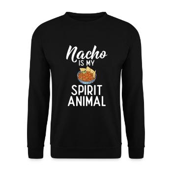 Nacho Lover Nacho Gift Mexican Food - Unisex Sweatshirt - black - Front - Alina (178cm) & Michal (187cm)