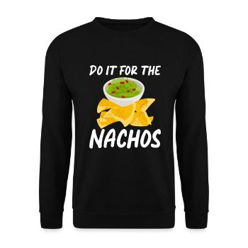Nacho Lover Nacho Geschenk Mexikanisches Essen - Unisex Pullover - Schwarz - Vorne - Alina (178cm) & Michal (187cm)