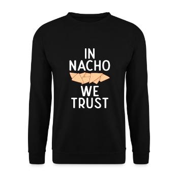 Nacho Lover Nacho Gift Mexican Food - Unisex Sweatshirt - black - Front - Alina (178cm) & Michal (187cm)