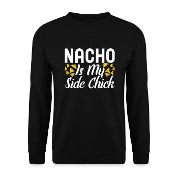 Nacho Lover Nacho Geschenk Mexikanisches Essen - Unisex Pullover - Schwarz - Vorne - Alina (178cm) & Michal (187cm)
