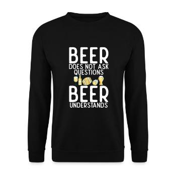 Beer Drinker Beer Gifts - Unisex Sweatshirt - black - Front - Alina (178cm) & Michal (187cm)