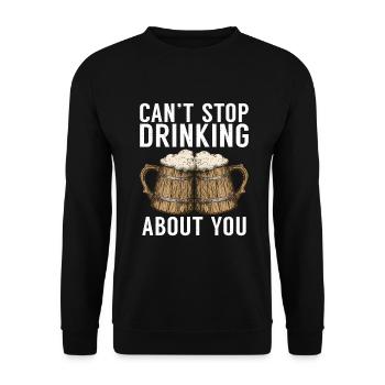 Beer Drinker Beer Gifts - Unisex Sweatshirt - black - Front - Alina (178cm) & Michal (187cm)