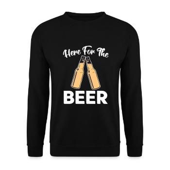 Beer Drinker Beer Gifts - Unisex Sweatshirt - black - Front - Alina (178cm) & Michal (187cm)