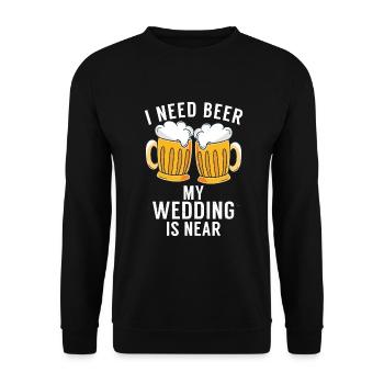 Beer Drinker Beer Gifts - Unisex Sweatshirt - black - Front - Alina (178cm) & Michal (187cm)