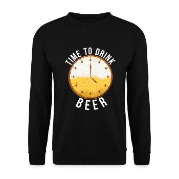 Beer Drinker Beer Gifts - Unisex Sweatshirt - black - Front - Alina (178cm) & Michal (187cm)
