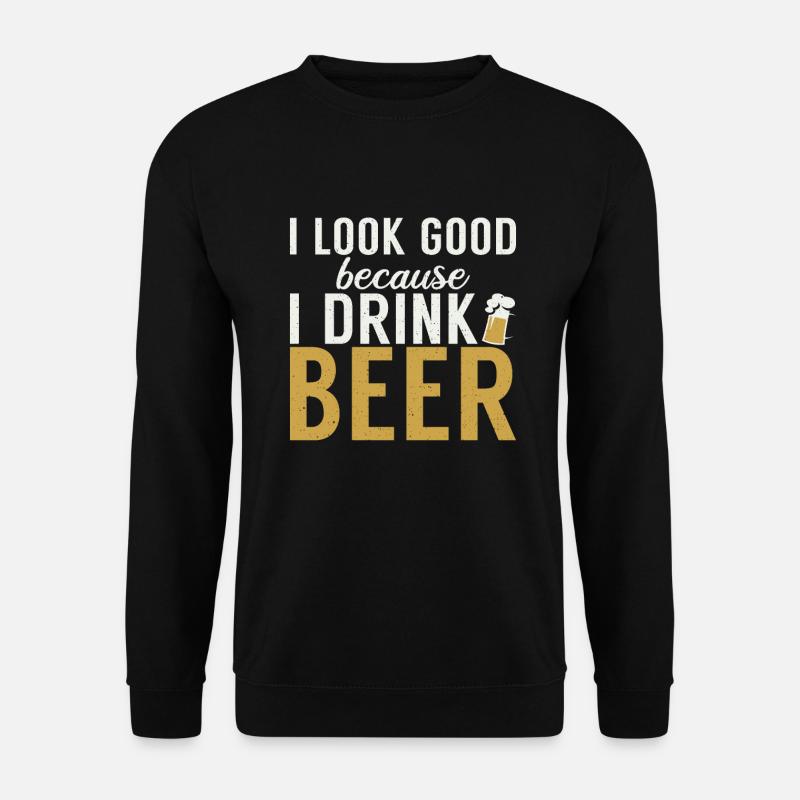 Biertrinker Bier Geschenke - Unisex Pullover - Schwarz