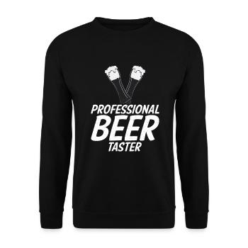 Beer Drinker Beer Gifts - Unisex Sweatshirt - black - Front - Alina (178cm) & Michal (187cm)