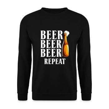 Beer Drinker Beer Gifts - Unisex Sweatshirt - black - Front - Alina (178cm) & Michal (187cm)
