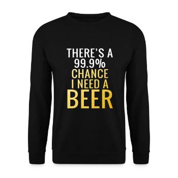Beer Drinker Beer Gifts - Unisex Sweatshirt - black - Front - Alina (178cm) & Michal (187cm)