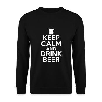 Beer Drinker Beer Gifts - Unisex Sweatshirt - black - Front - Alina (178cm) & Michal (187cm)