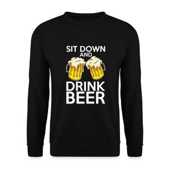 Beer Drinker Beer Gifts - Unisex Sweatshirt - black - Front - Alina (178cm) & Michal (187cm)