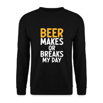 Beer Drinker Beer Gifts - Unisex Sweatshirt - black - Front - Alina (178cm) & Michal (187cm)