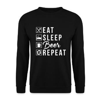Beer Drinker Beer Gifts - Unisex Sweatshirt - black - Front - Alina (178cm) & Michal (187cm)