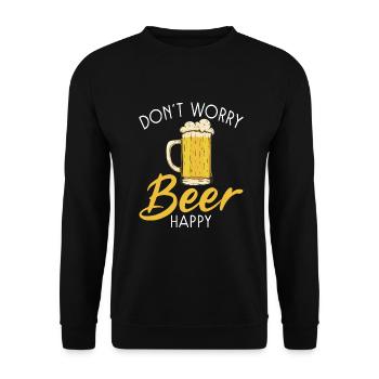 Beer Drinker Beer Gifts - Unisex Sweatshirt - black - Front - Alina (178cm) & Michal (187cm)