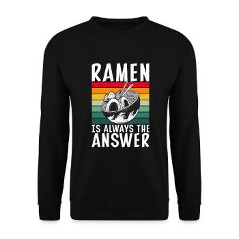 Ramen Lover - Unisex Sweatshirt - black - Front - Alina (178cm) & Michal (187cm)