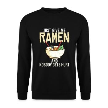 Ramen Lover - Unisex Sweatshirt - black - Front - Alina (178cm) & Michal (187cm)