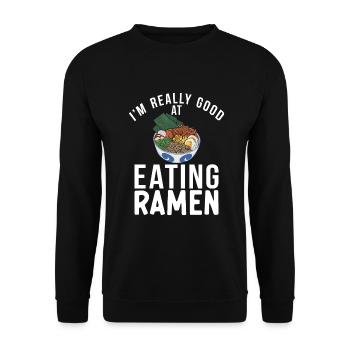 Ramen Lover - Unisex Sweatshirt - black - Front - Alina (178cm) & Michal (187cm)