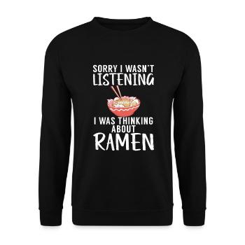 Ramen Lover - Unisex Sweatshirt - black - Front - Alina (178cm) & Michal (187cm)