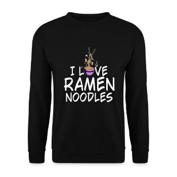 Ramen Lover - Unisex Sweatshirt - black - Front - Alina (178cm) & Michal (187cm)