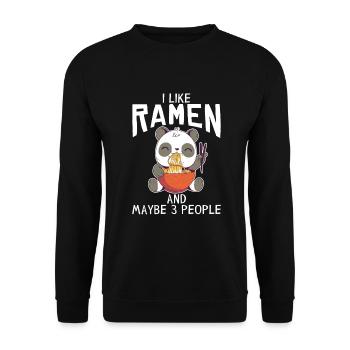 Ramen Lover - Unisex Sweatshirt - black - Front - Alina (178cm) & Michal (187cm)