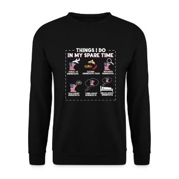 Minnesota - Unisex Pullover - Schwarz - Vorne - Alina (178cm) & Michal (187cm)