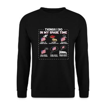 Pennsylvanie - Sweat-shirt Unisexe - noir - Devant - Alina (178cm) & Michal (187cm)