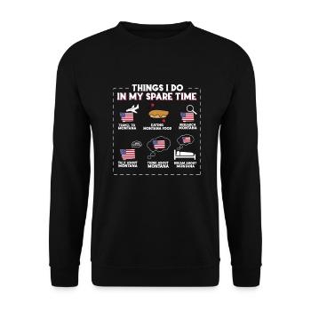 Montana - Unisex Pullover - Schwarz - Vorne - Alina (178cm) & Michal (187cm)