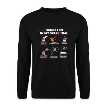 Mississippi - Unisex Sweatshirt - black - Front - Alina (178cm) & Michal (187cm)