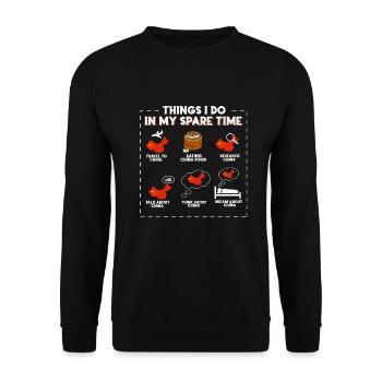 China - Unisex Sweatshirt - black - Front - Alina (178cm) & Michal (187cm)