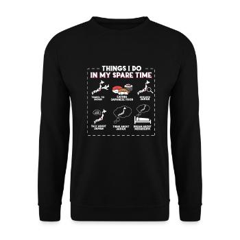 Japan - Unisex Sweatshirt - black - Front - Alina (178cm) & Michal (187cm)