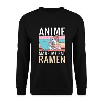 Ramen Lover - Unisex Sweatshirt - black - Front - Alina (178cm) & Michal (187cm)