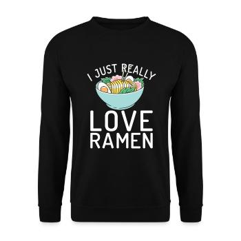 Ramen Lover - Unisex Sweatshirt - black - Front - Alina (178cm) & Michal (187cm)