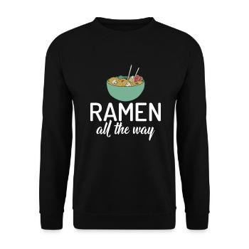 Ramen Lover - Unisex Sweatshirt - black - Front - Alina (178cm) & Michal (187cm)