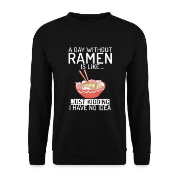 Ramen Lover - Unisex Sweatshirt - black - Front - Alina (178cm) & Michal (187cm)