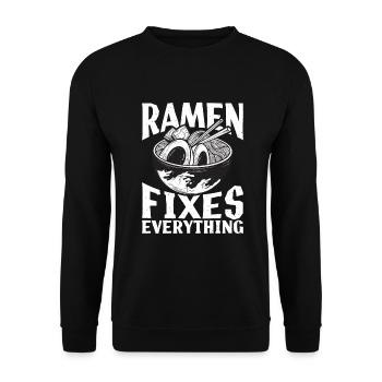 Ramen Lover - Unisex Sweatshirt - black - Front - Alina (178cm) & Michal (187cm)