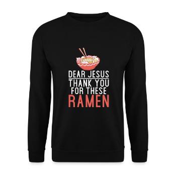 Ramen Lover - Unisex Sweatshirt - black - Front - Alina (178cm) & Michal (187cm)