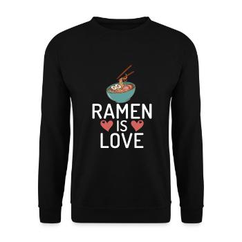 Ramen Lover - Unisex Sweatshirt - black - Front - Alina (178cm) & Michal (187cm)