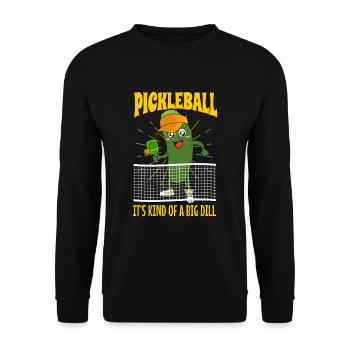 Pickleball - Unisex Sweatshirt - black - Front - Alina (178cm) & Michal (187cm)