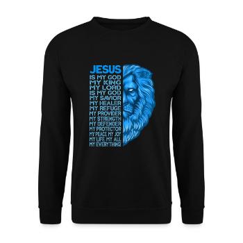 God Bible Jeremiah Christianity religion - Unisex Sweatshirt - black - Front - Alina (178cm) & Michal (187cm)