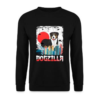 Dogzilla Chien de montagne bernois japonais - Sweat-shirt Unisexe - noir - Devant - Alina (178cm) & Michal (187cm)