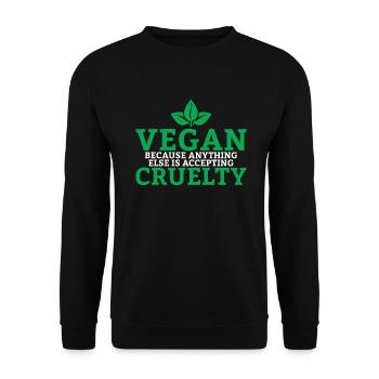 Veggie Lover Vegan Gift - Unisex Sweatshirt - black - Front - Alina (178cm) & Michal (187cm)