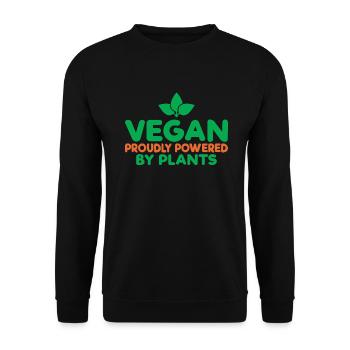 Veggie Lover Vegan Gift - Unisex Sweatshirt - black - Front - Alina (178cm) & Michal (187cm)