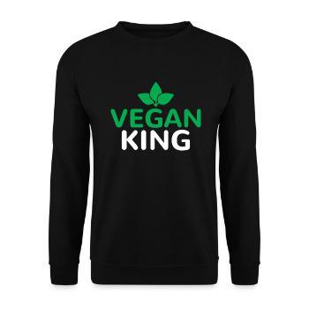 Veggie Lover Vegan Gift - Unisex Sweatshirt - black - Front - Alina (178cm) & Michal (187cm)