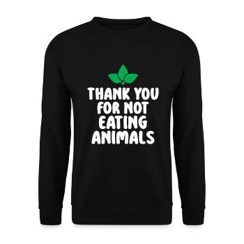 Veggie Lover Vegan Gift - Unisex Sweatshirt - black - Front - Alina (178cm) & Michal (187cm)